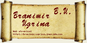 Branimir Ugrina vizit kartica